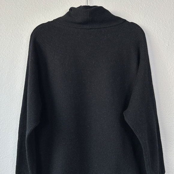 Allsaints women size L Rio Roll neck sweater wool cotton black dolman sleeve - Picture 8 of 11